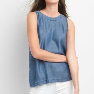 GAP Chambray Slit Back Tank
